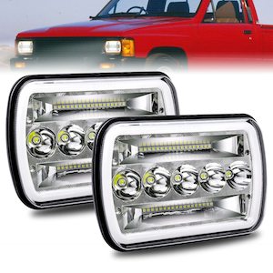 5x7" 7x6" Inch LED Headlights Hi/Lo Beam DRL For Toyota Hilux Jeep Truck 1 Pair