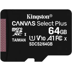 64GB micro SD Memory Card - 100MB/S (Pro# KSD064)