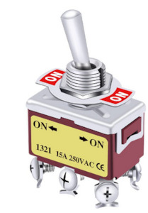 DPDT ON-ON Heavy Duty Toggle Switch 15A 250VAC / 2 Position / 6 Pin (Pro# SWT012)