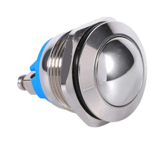 SPST Waterproof Momentary Stainless Steel Metal Push Button Switch N/O 240V 5A 1…