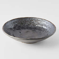 Black Pearl Large Shallow Bowl