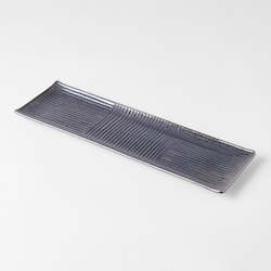 Kitchenware: Black Lined Sashimi Plate