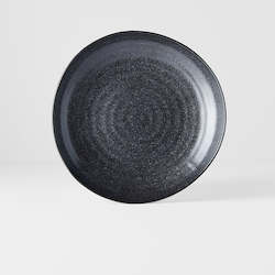 Matte Black Uneven Dinner Plate