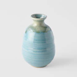 Pale Blue with Green Top Sake Jug