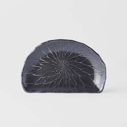 Charcoal Net D Shape Plate