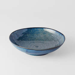 Indigo Blue Shallow Bowl