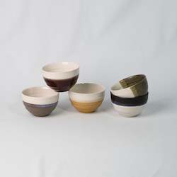 Earthy Tones & White Bowl Set