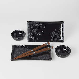 Black Sakura Sushi Set