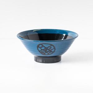 Blue V Shape Udon Bowl