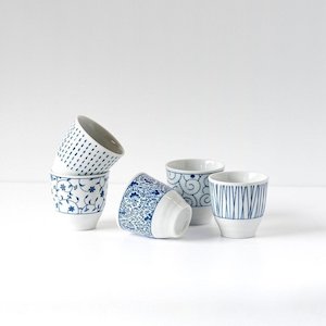 Indigo & White Cup Set