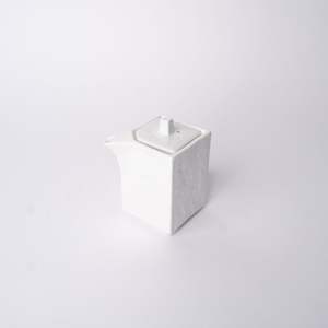 Textured White Soy Pot