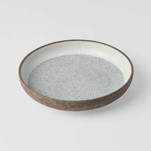 Kitchenware: Crazed Grey High Rim Plate