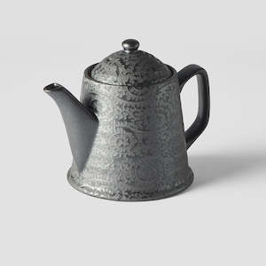 Black Scroll Teapot