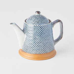 Indigo Shibori Teapot