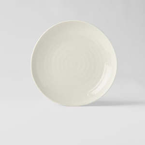 Off White Uneven Dinner Plate