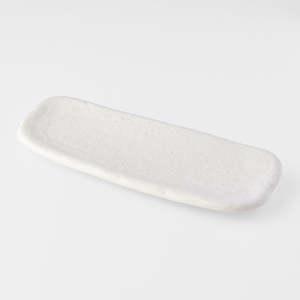 Kitchenware: Shell White Long Rectangle Slab