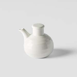 Matte White Round Soy Pot