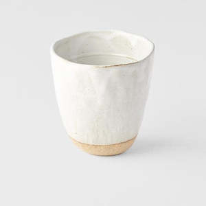 White Lopsided Large Mug