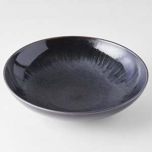 Kitchenware: Matte & Shiny Black Open Serving Bowl