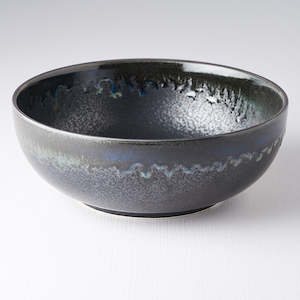 Matte & Shiny Black Deep Serving Bowl