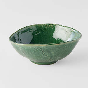 Oribe Green Large Uneven Bowl