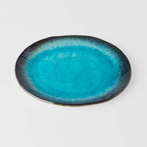 Sky Blue Oval Plate