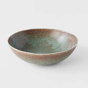 Green Fade Medium Oval Bowl