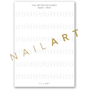 Nail Art Practice Sheet - Square Download