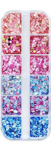 Glitter Sequin Grid - Pink, Purple, Blue