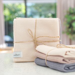 The Washery Waffle Tea Towel Set of 3