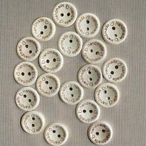 "Handmade" wooden buttons