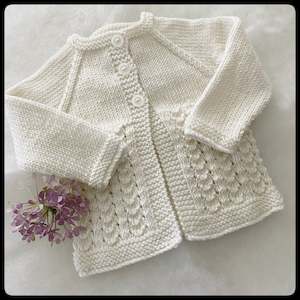 Knitting pattern: Little Jo Baby Cardigan