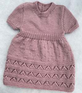 Baby wear: "Talulla" hand knit merino dress