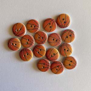 "Basketball" wooden buttons