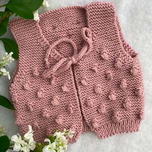 Baby wear: Blake hand knit merino baby vest