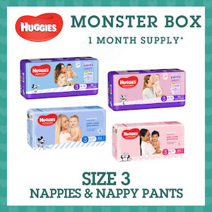 Baby wear: Huggies Nappies & Pants (Size 3 – Crawler) – Monster Box