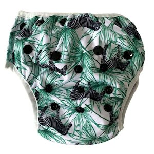 Bear & Moo Wild Zebras Swim Nappy