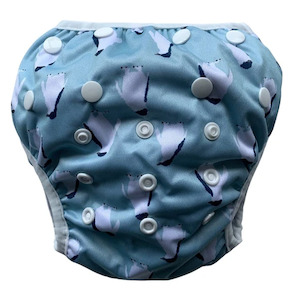 Baby wear: Bear & Moo Little Blue Penguin Swim Nappy