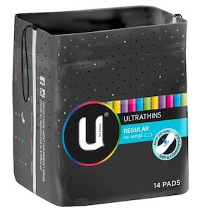 U By Kotex Ultrathin Pads No Wing Regular 14pk