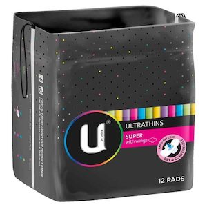 U By Kotex Ultrathin Pads Super Winged 12pk