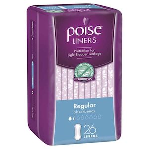 Poise Liners Regular 26s