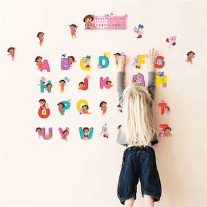 Dora- Alphabets – Peel and Stick Wall Art Sticker Decals