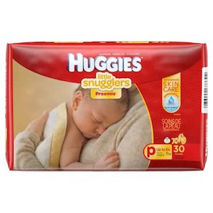 Huggies Nappies Little Snugglers Preemies (up to 3kg) 30s