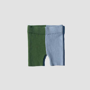 The Rest - Two Tone Bike Shorts - Clove/Blue