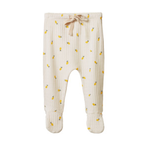 Gift: Nature Baby - Footed Rompers Pointelle - Lemon