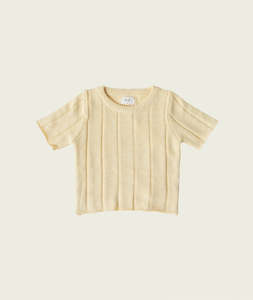 Slowly Label - Darcie Knit Tee - Butter