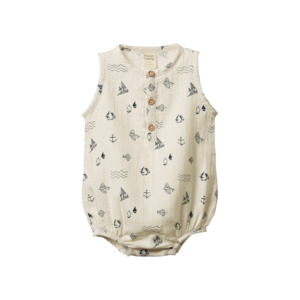 Nature Baby - Cedar Suit Muslin - Atlantic Natural