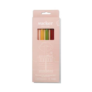 Sucker - Reusable Glass Smoothie Straws - Multicoloured