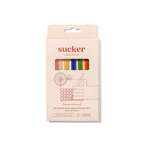 Sucker - Reusable Glass Cocktail Straws - Multicoloured