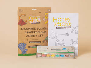 Honeysticks - Jumbo Posters and Watercolour Paints Activity Set